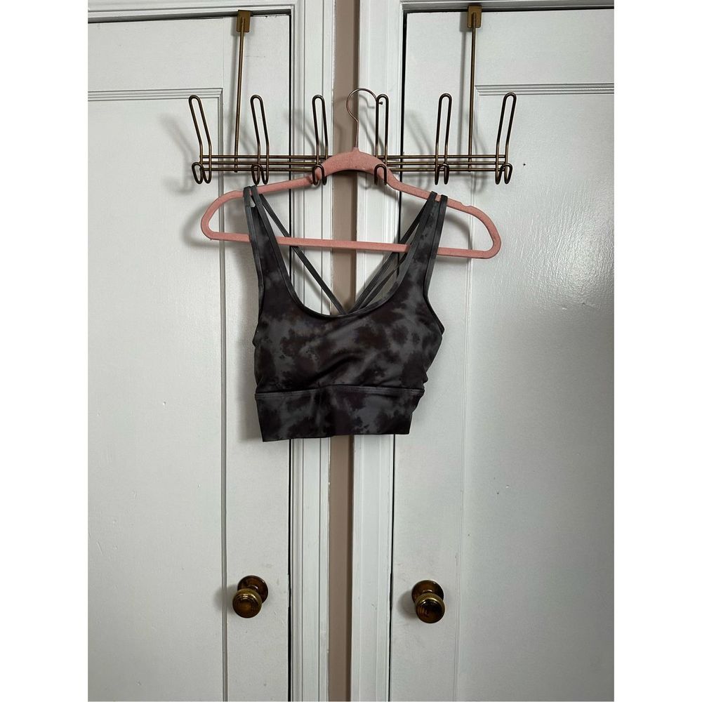 Sports Bra Green Tie Dye Longline Bra Medium Padded